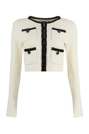 Sequin knit cardigan-0